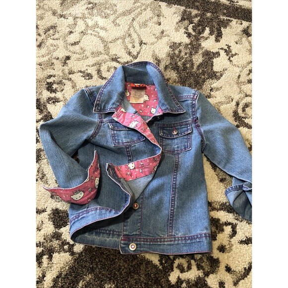 Sanrio Princess HelloKitty Kids Jean Jacket "Only 🌟Macy's" Size 6 Cotton Blend - Picture 15 of 16